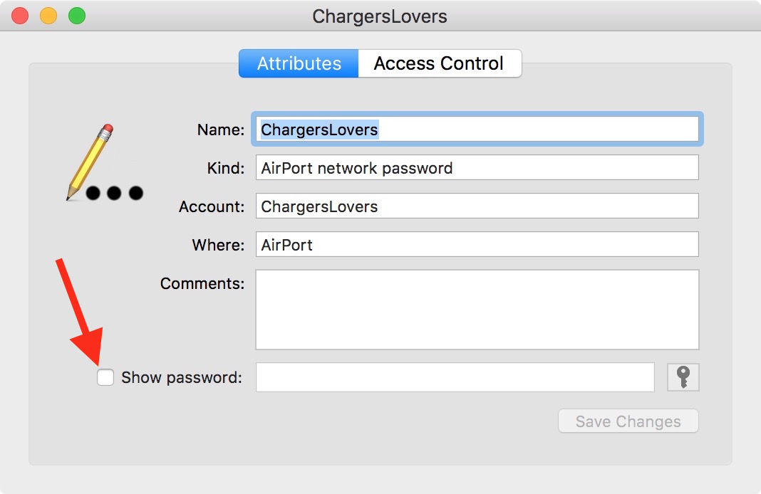 WiFi slaptažodis Mac OS nustatymuose